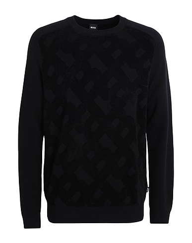 BOSS Jumper Black 42% Viscose, 25% Polyamide, 22% Cotton, 11% Wool