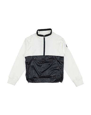 MONCLER Felpa Bianco 100% Cotone, Poliammide