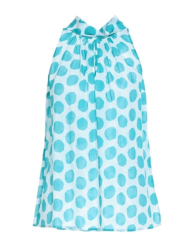 CAMICETTASNOB Top Turchese 100% Cotone