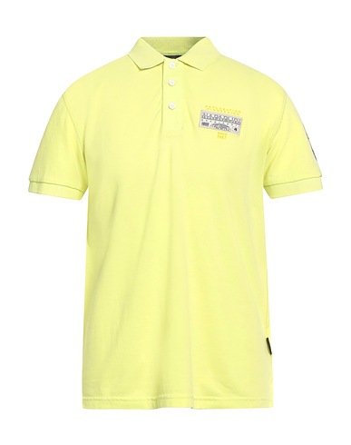 NAPAPIJRI Polo shirt Lime green 100% Cotton, Elastane