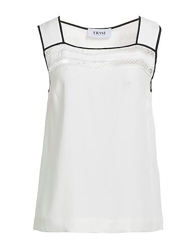 FRASE FRANCESCA SEVERI Top White 75% Acetate, 25% Silk