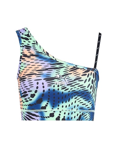 PUMA Top DARE TO FEELIN XTRA AOP Crop Top
 Green 85% Polyester, 15% Elastane