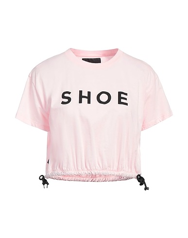 SHOE Crop top Rosa 100% Cotone