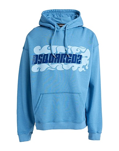 DSQUARED2 Hooded sweatshirt Azure 86% Cotton, 14% Polyester