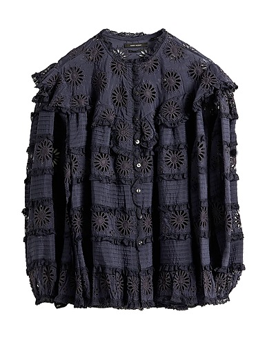 ISABEL MARANT 탑 미드나잇 블루 70% 코튼, 30% 실크