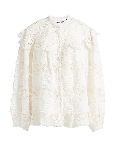 ISABEL MARANT 탑 화이트 70% 코튼, 30% 실크