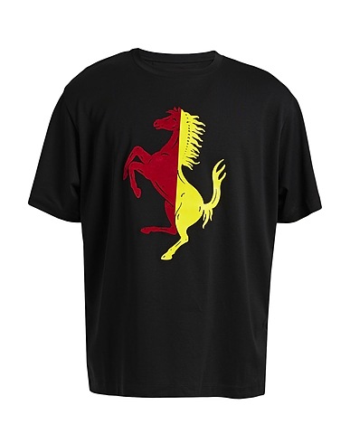 FERRARI T-shirt Black 100% Cotton