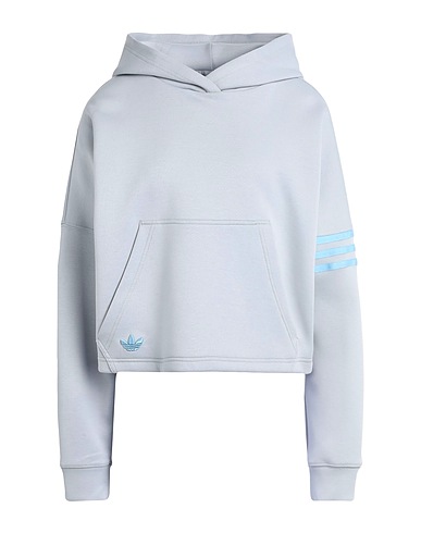 ADIDAS ORIGINALS Hooded track jacket  ADICOLOR NEUCLASSICS HOODIE Light grey 66% Cotton, 34% Recycled polyester