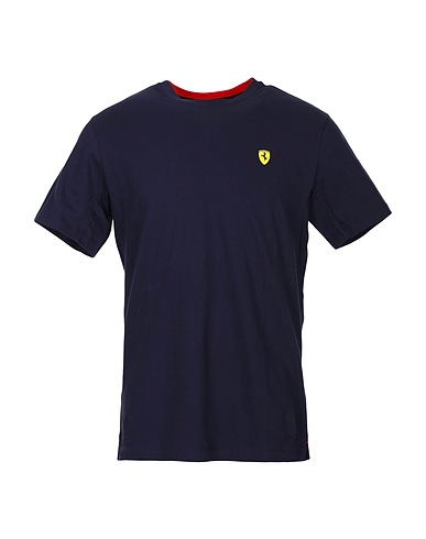 SCUDERIA FERRARI T-shirt Midnight blue 95% Cotton, 5% Elastane