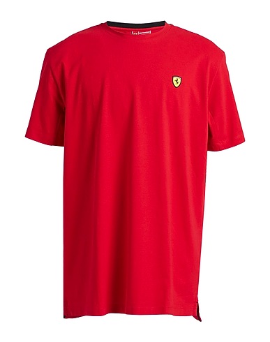 SCUDERIA FERRARI T-shirt Red 95% Cotton, 5% Elastane