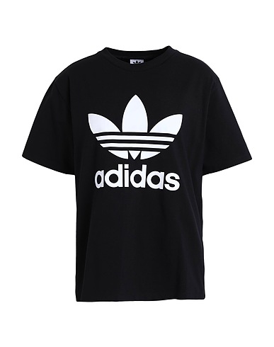 ADIDAS ORIGINALS Oversize-T-Shirt ADICOLOR CLASSICS TREFOIL TEE Black 93% Cotton, 7% Elastane