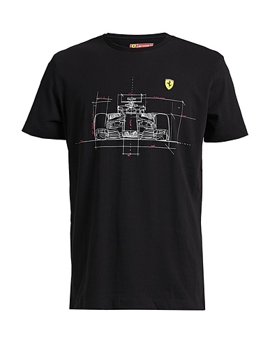 SCUDERIA FERRARI T-shirt Black 100% Cotton
