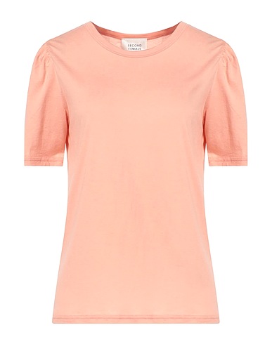 SECOND FEMALE Basic T-Shirt Hellrosa 75% Lyocell, 25% Baumwolle