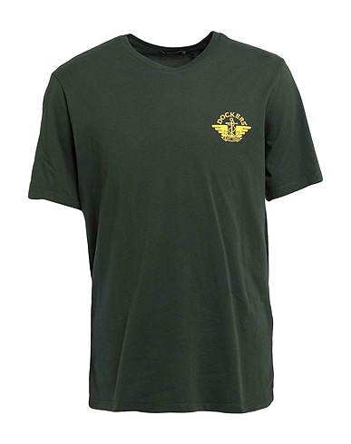 DOCKERS T-shirt Dark green 100% Cotton
