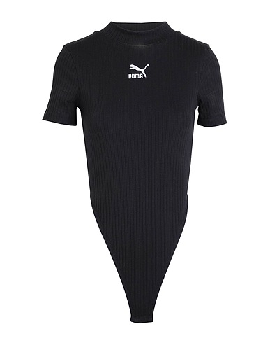 PUMA TOPWEAR CLASSICS Ribbed Bodysuit
 Black 62% Polyester, 34% Cotton, 4% Elastane