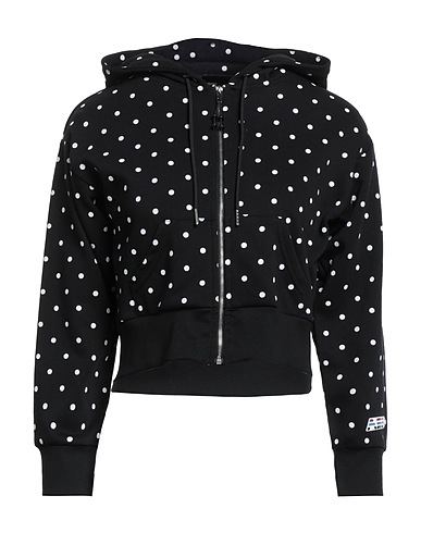 ADAM SELMAN SPORT Hooded sweatshirt Black 80% Cotton, 20% Polyester