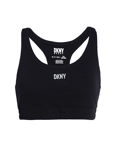 DKNY Crop top Black 60% Cotton, 40% Polyester