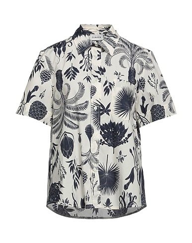 P.A.R.O.S.H. Camicie e bluse a fiori Blu navy 100% Cotone