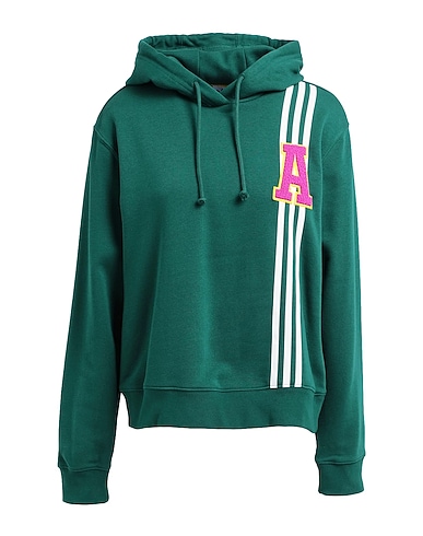 ADIDAS ORIGINALS Hooded track jacket  ORIGINALS VARSITY SMALL LOGO HOODIE Green 70% Cotton, 30% Recycled polyester