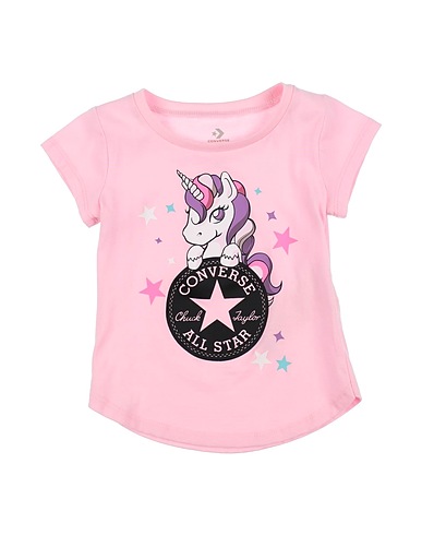 CONVERSE T-shirt Pink 60% Cotton, 40% Polyester