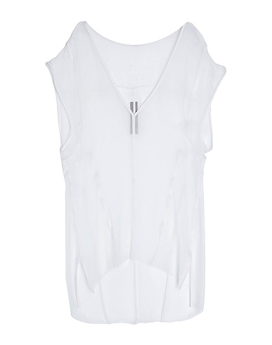 RICK OWENS Solid colour shirt Ivory 100% Polyamide, Polyester, Acrylic