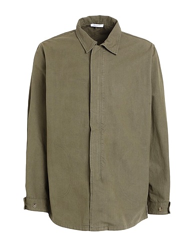 NINETY PERCENT Solid color shirt Military green 100% Organic cotton