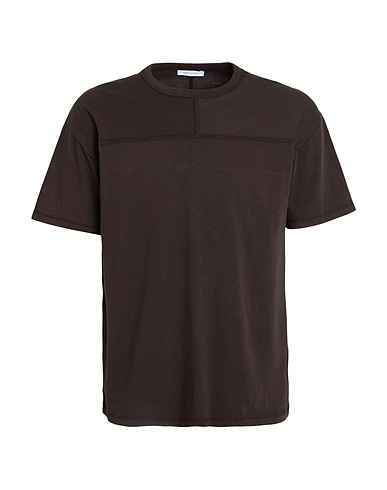 NINETY PERCENT Basic T-shirt Dark brown 100% Organic cotton