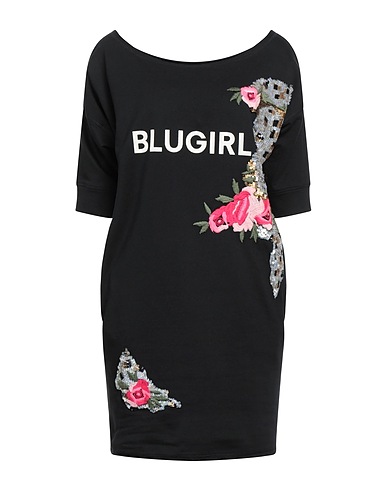 BLUGIRL Short dress Black 100% Cotton, Polyester