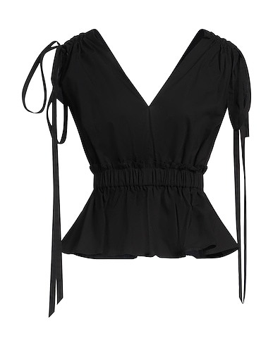 REDValentino Top Black 96% Cotton, 4% Elastane