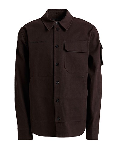 HELMUT LANG Solid colour shirt Dark brown 100% Cotton