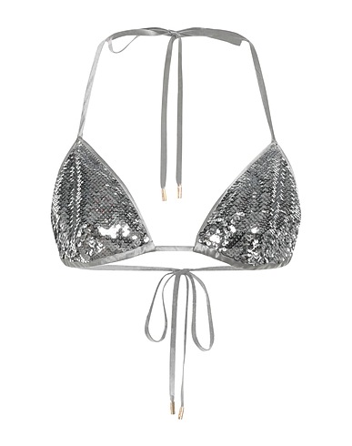 TOM FORD Crop top Silver 84% Polyamide, 16% Elastane