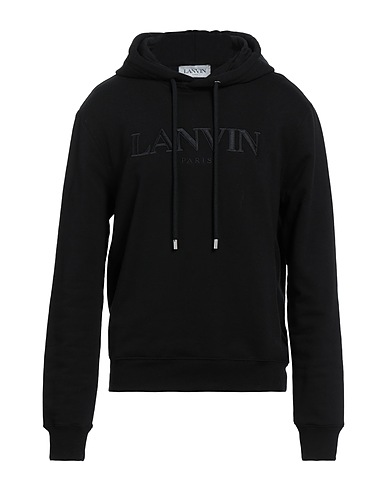 LANVIN Толстовка Чёрный 100% Хлопок, Полиэстер