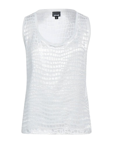 JUST CAVALLI Top White 60% Polyester, 40% Viscose