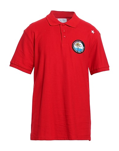 THE EDITOR Polo shirt Red 100% Cotton