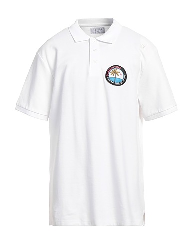 THE EDITOR Polo shirt White 100% Cotton