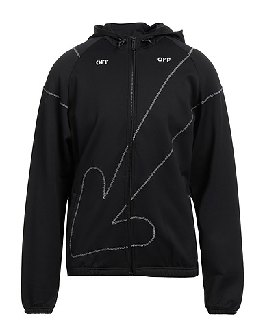 OFF-WHITE™ Hooded sweatshirt Black 98% Polyamide, 2% Elastane, Polyester
