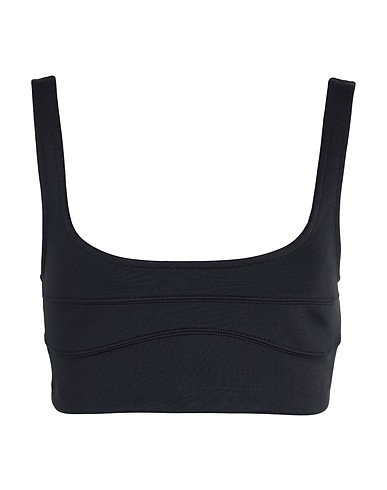 CALVIN KLEIN Crop top Black 92% Polyester, 8% Elastane