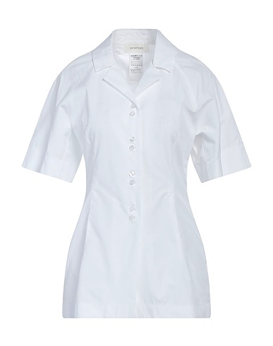 SPORTMAX Chemises et chemisiers de couleur unie Blanc 100% Coton
