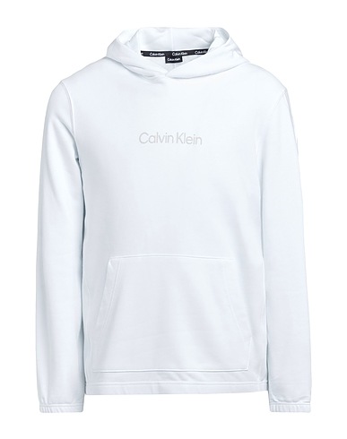 CALVIN KLEIN Hooded track jacket  White 72% Cotton, 28% Polyester