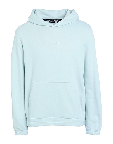 CALVIN KLEIN Hooded track jacket  Sky blue 72% Cotton, 28% Polyester