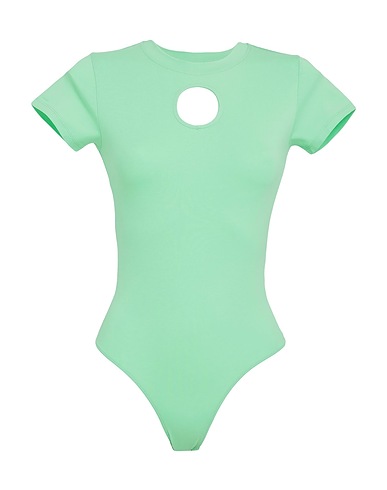 KARL LAGERFELD TOPWEAR CUT OUT LOGO JERSEY BODY
 Light green 95% Organic cotton, 5% Elastane