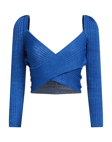 SEMICOUTURE Jumper Bright blue 65% Viscose, 35% Polyamide, Polyester