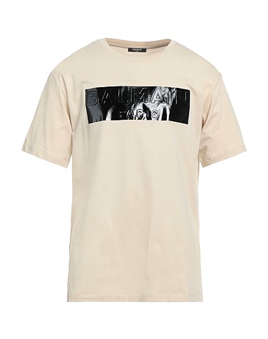 BALMAIN T-shirt Beige 100% Cotton