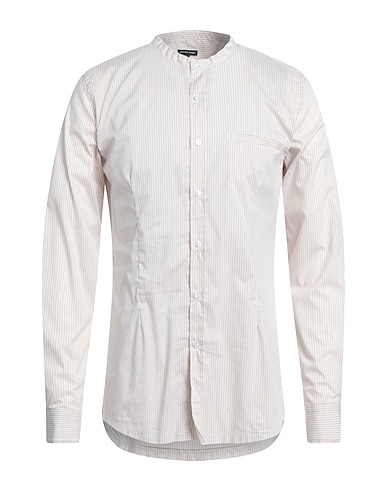 WHY NOT BRAND Striped shirt Beige 100% Cotton
