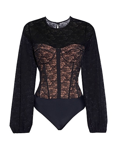 CAMI NYC TOPWEAR Black 61% Polyamide, 21% Cotton, 18% Elastane, Nylon, Polyester