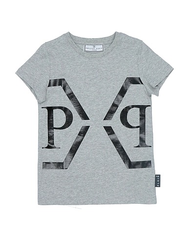 PHILIPP PLEIN T-Shirt Hellgrau 100% Baumwolle