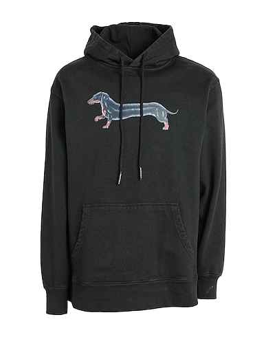 MARKET Hooded sweatshirt LONG BOIS HOODIE
 Charcoal 100% Cotton
