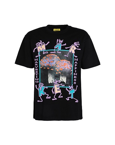MARKET T-shirt MYCOLOGY T-SHIRT
 Nero 100% Cotone