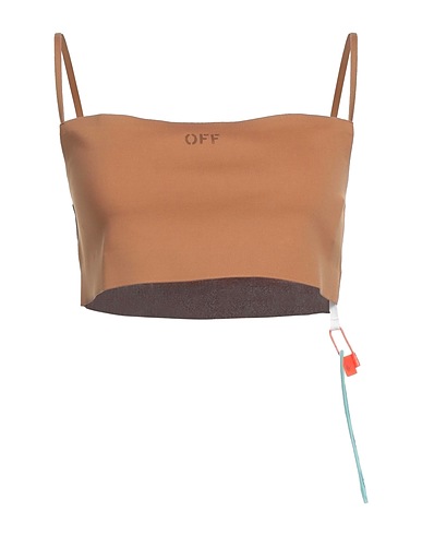 OFF-WHITE™ Crop top Brown 86% Polyamide, 14% Elastane