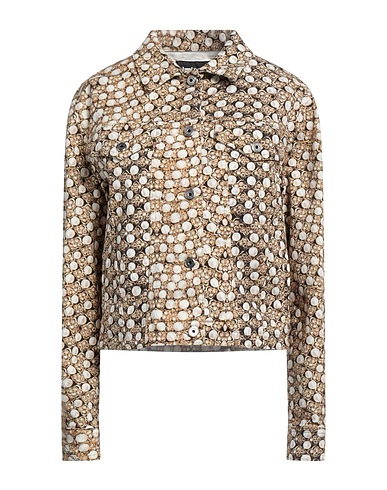 JUST CAVALLI 데님 자켓 샌드 98% 코튼, 2% 엘라스테인